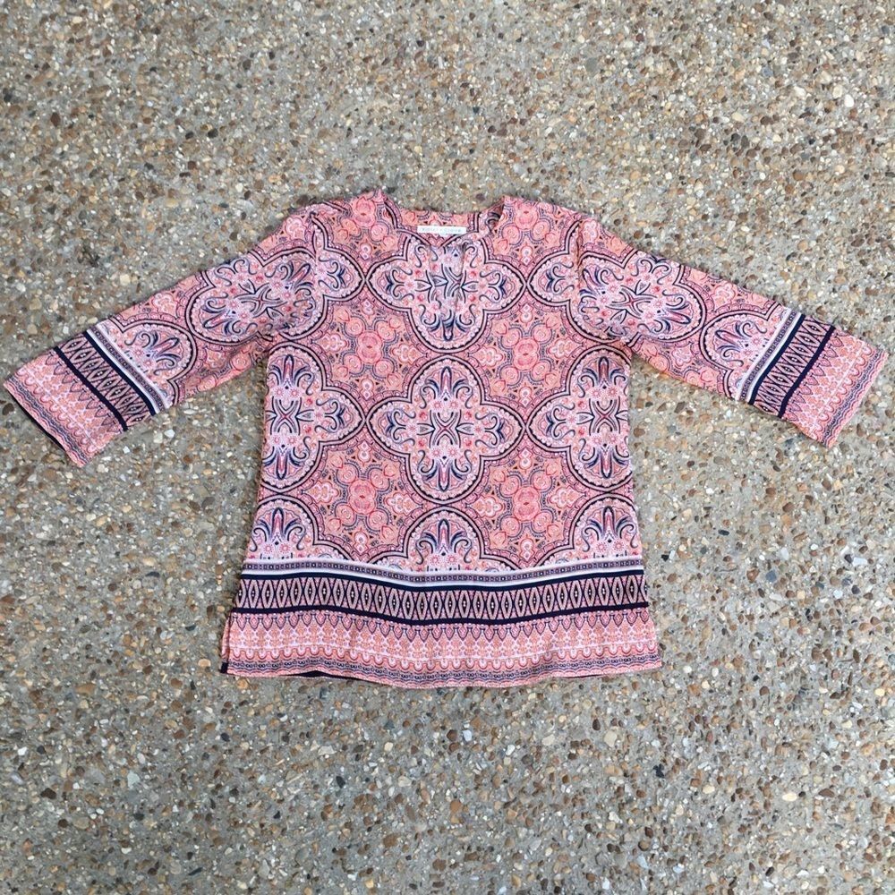 Violet + Claire Boho Peasant Blouse Size S